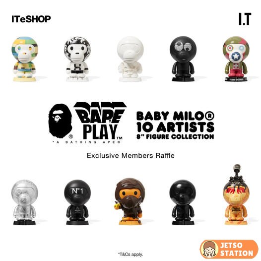 I.T 限時迎新抽獎 登記成為會員即有機會免費獲得一套價值HKD 9999 BAPE 8”模型