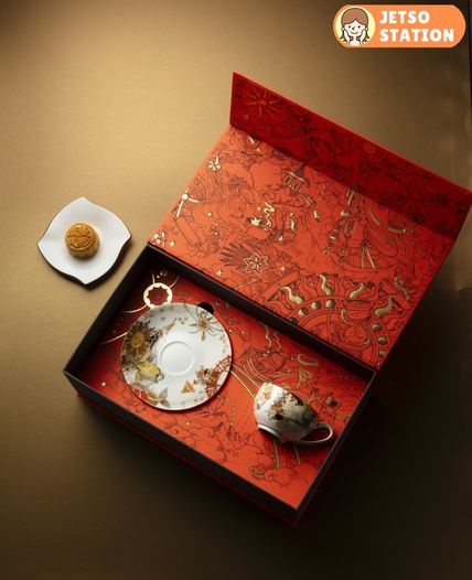 免費送 美心皇牌流心奶黃月餅 搭配Vikki Zhang 設計星願流心聯名茶具套裝