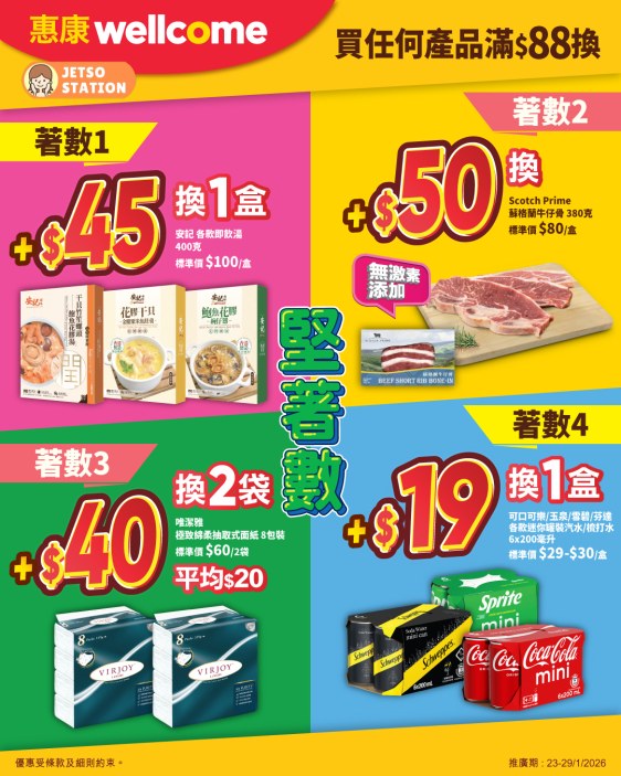 惠康：今期激筍換購優惠 (至29/1)