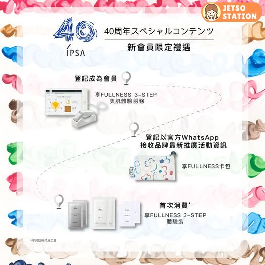 IPSA 40周年：免費換領 IPSA柔膚水30ml及精華9ml