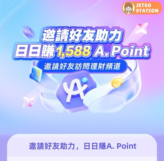 AlipayHK 叫朋友睇理財頁面 免費送1588 A. Point