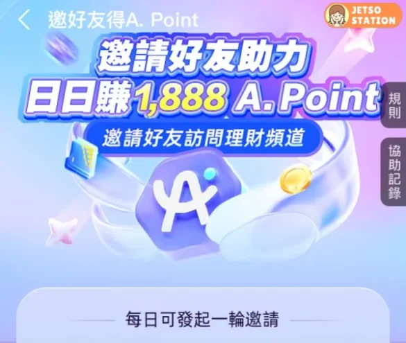 AlipayHK 叫朋友睇理財頁面 免費送1888 A. Point